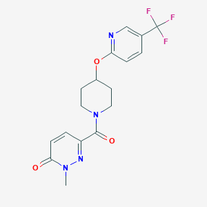 2-methyl-6-(4-((5-(trifluoromethyl)pyridin-2-yl)oxy)piperidine-1-carbonyl)pyridazin-3(2H)-one