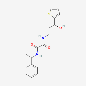 N1-(3-hydroxy-3-(thiophen-2-yl)propyl)-N2-(1-phenylethyl)oxalamide