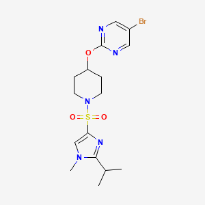 5-Bromo-2-[1-(1-methyl-2-propan-2-ylimidazol-4-yl)sulfonylpiperidin-4-yl]oxypyrimidine