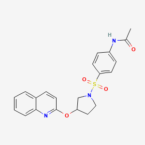 N-(4-((3-(quinolin-2-yloxy)pyrrolidin-1-yl)sulfonyl)phenyl)acetamide