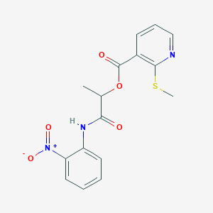 1-[(2-Nitrophenyl)carbamoyl]ethyl 2-(methylsulfanyl)pyridine-3-carboxylate
