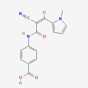 4-[[(Z)-2-Cyano-3-(1-methylpyrrol-2-yl)prop-2-enoyl]amino]benzoic acid