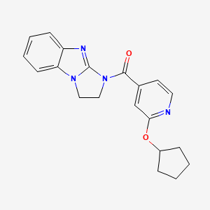(2-(cyclopentyloxy)pyridin-4-yl)(2,3-dihydro-1H-benzo[d]imidazo[1,2-a]imidazol-1-yl)methanone