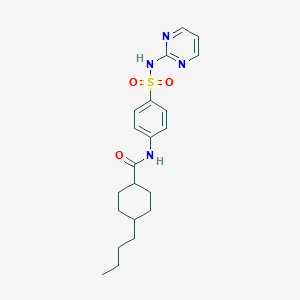 molecular formula C21H28N4O3S B256404 4-butyl-N-[4-(pyrimidin-2-ylsulfamoyl)phenyl]cyclohexanecarboxamide 