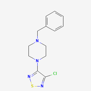molecular formula C13H15ClN4S B2564040 1-Benzyl-4-(4-chloro-1,2,5-thiadiazol-3-yl)piperazine CAS No. 870987-93-2