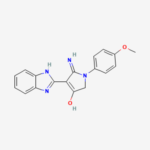 5-amino-4-(1H-1,3-benzodiazol-2-yl)-1-(4-methoxyphenyl)-2,3-dihydro-1H-pyrrol-3-one