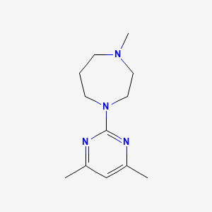 molecular formula C12H20N4 B2564056 1-(4,6-Dimethylpyrimidin-2-yl)-4-methyl-1,4-diazepane CAS No. 1223465-56-2