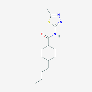 molecular formula C14H23N3OS B256406 4-butyl-N-(5-methyl-1,3,4-thiadiazol-2-yl)cyclohexane-1-carboxamide 