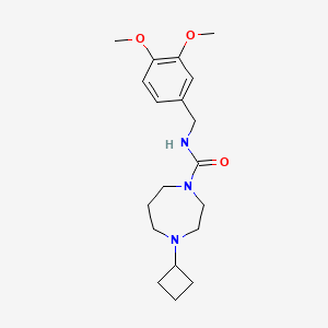 molecular formula C19H29N3O3 B2564062 4-cyclobutyl-N-(3,4-dimethoxybenzyl)-1,4-diazepane-1-carboxamide CAS No. 2190365-61-6