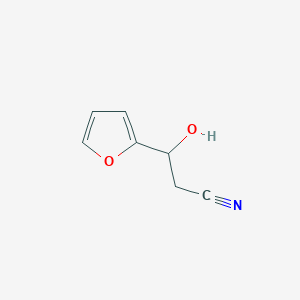 molecular formula C7H7NO2 B2564065 2-Furanpropanenitrile, beta-hydroxy- CAS No. 101824-11-7