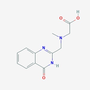 molecular formula C12H13N3O3 B2564092 2-(甲基((4-氧代-3,4-二氢喹唑啉-2-基)甲基)氨基)乙酸 CAS No. 1155504-36-1