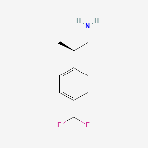 molecular formula C10H13F2N B2564093 (2R)-2-[4-(Difluoromethyl)phenyl]propan-1-amine CAS No. 2248188-92-1
