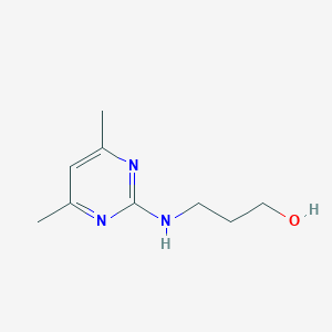 molecular formula C9H15N3O B256411 3-[(4,6-Dimethylpyrimidin-2-yl)amino]propan-1-ol 