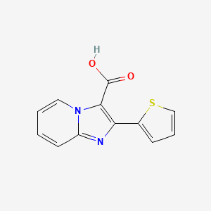 molecular formula C12H8N2O2S B2564117 2-Thiophen-2-ylimidazo[1,2-a]pyridine-3-carboxylic acid CAS No. 4130-00-1