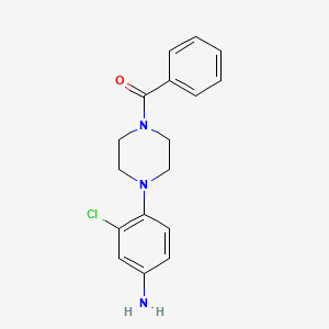 molecular formula C17H18ClN3O B2564119 (4-(4-Amino-2-chlorophenyl)piperazin-1-yl)(phenyl)methanone CAS No. 462621-28-9