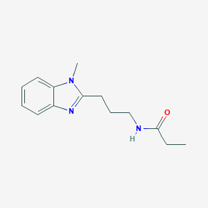 molecular formula C14H19N3O B256412 N-[3-(1-methyl-1H-benzimidazol-2-yl)propyl]propanamide 