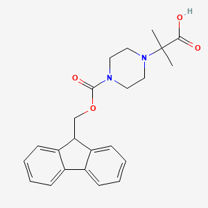 molecular formula C23H26N2O4 B2564123 2-(4-{[(9H-芴-9-基)甲氧羰基}哌嗪-1-基)-2-甲基丙酸 CAS No. 2138005-68-0