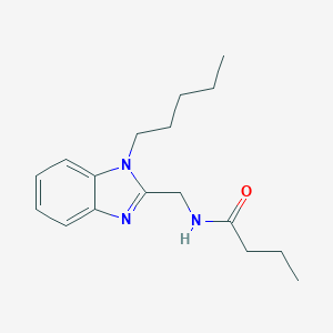 molecular formula C17H25N3O B256413 N-[(1-pentyl-1H-benzimidazol-2-yl)methyl]butanamide 