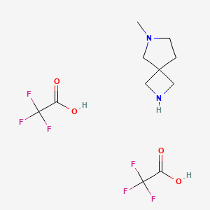 molecular formula C11H16F6N2O4 B2564158 6-Methyl-2,6-diazaspiro[3.4]octane; bis(trifluoroacetic acid) CAS No. 2173992-45-3