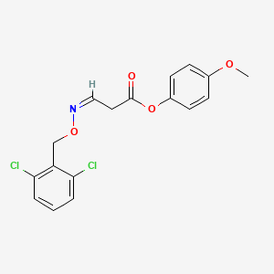 molecular formula C17H15Cl2NO4 B2564167 4-甲氧基苯基 3-{[(2,6-二氯苄基)氧基]亚氨基}丙酸酯 CAS No. 338404-03-8