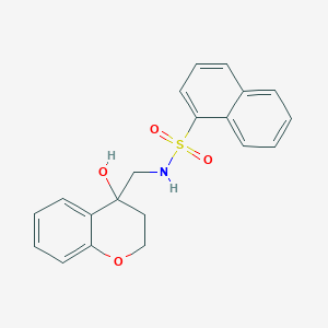 molecular formula C20H19NO4S B2564174 N-((4-hydroxychroman-4-yl)methyl)naphthalene-1-sulfonamide CAS No. 1396680-60-6