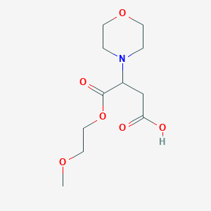 molecular formula C11H19NO6 B2564176 4-(2-甲氧基乙氧基)-3-(吗啉-4-基)-4-氧代丁酸 CAS No. 836635-58-6