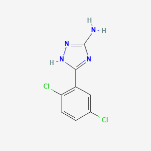 molecular formula C8H6Cl2N4 B2564224 5-(2,5-二氯苯基)-4H-1,2,4-三唑-3-胺 CAS No. 502685-93-0