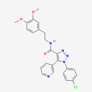 molecular formula C24H22ClN5O3 B2564254 1-(4-氯苯基)-N-[2-(3,4-二甲氧基苯基)乙基]-5-(吡啶-3-基)-1H-1,2,3-三唑-4-甲酰胺 CAS No. 1207057-96-2