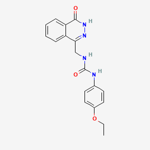 molecular formula C18H18N4O3 B2564268 1-(4-ethoxyphenyl)-3-[(4-oxo-3H-phthalazin-1-yl)methyl]urea CAS No. 899745-92-7