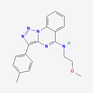 molecular formula C19H19N5O B2564269 N-(2-methoxyethyl)-3-(4-methylphenyl)-[1,2,3]triazolo[1,5-a]quinazolin-5-amine CAS No. 866844-63-5