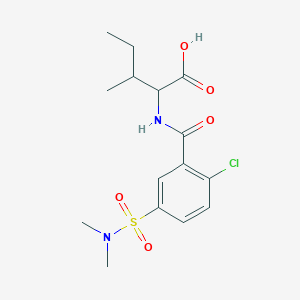 molecular formula C15H21ClN2O5S B2564278 2-{[2-Chloro-5-(dimethylsulfamoyl)phenyl]formamido}-3-methylpentanoic acid CAS No. 1009512-36-0