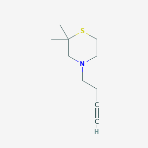 molecular formula C10H17NS B2564299 4-(丁-3-炔-1-基)-2,2-二甲基硫代吗啉 CAS No. 1594967-93-7