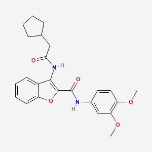 3-(2-cyclopentylacetamido)-N-(3,4-dimethoxyphenyl)benzofuran-2-carboxamide