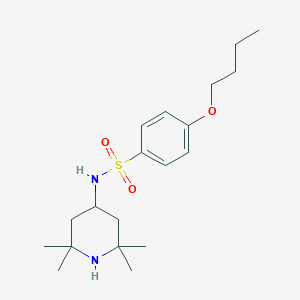 molecular formula C19H32N2O3S B256431 4-butoxy-N-(2,2,6,6-tetramethylpiperidin-4-yl)benzenesulfonamide 