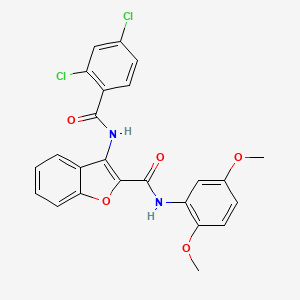 molecular formula C24H18Cl2N2O5 B2564350 3-(2,4-二氯苯甲酰氨基)-N-(2,5-二甲氧基苯基)苯并呋喃-2-甲酰胺 CAS No. 872609-31-9