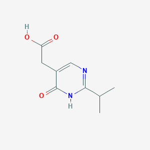 molecular formula C9H12N2O3 B2564356 [6-Oxo-2-(propan-2-yl)-1,6-dihydropyrimidin-5-yl]acetic acid CAS No. 1219544-78-1