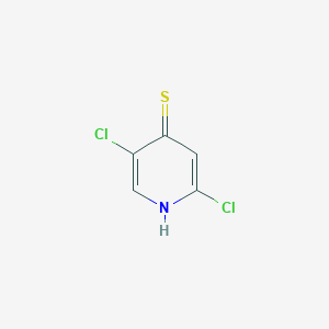 molecular formula C5H3Cl2NS B2564365 2,5-Dichloro-4-mercaptopyridine CAS No. 1804414-12-7