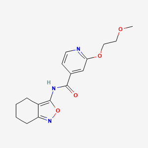 molecular formula C16H19N3O4 B2564368 2-(2-甲氧基乙氧基)-N-(4,5,6,7-四氢苯并[c]异恶唑-3-基)异烟酰胺 CAS No. 2034300-52-0