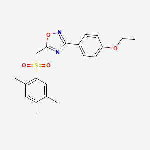 molecular formula C20H22N2O4S B2564369 3-(4-乙氧苯基)-5-(((2,4,5-三甲苯基)磺酰基)甲基)-1,2,4-恶二唑 CAS No. 1105200-01-8