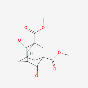 molecular formula C14H16O6 B2564370 4,8-二氧代金刚烷-1,3-二甲酯 CAS No. 64558-01-6