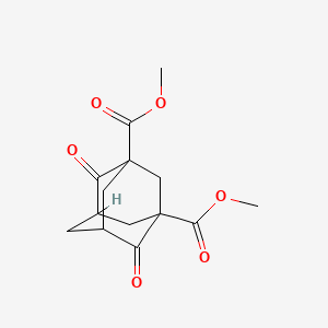 molecular formula C14H16O6 B2564370 Dimethyl 4,8-dioxoadamantane-1,3-dicarboxylate CAS No. 64558-01-6