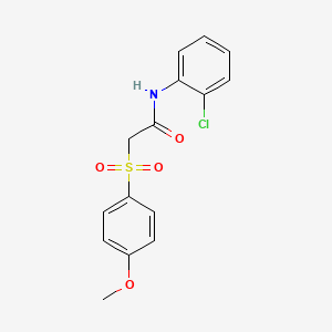 molecular formula C15H14ClNO4S B2564400 N-(2-chlorophenyl)-2-[(4-methoxyphenyl)sulfonyl]acetamide CAS No. 339107-15-2
