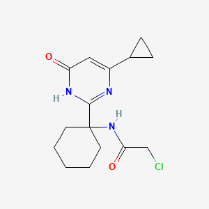 molecular formula C15H20ClN3O2 B2564409 2-Chloro-N-[1-(4-cyclopropyl-6-oxo-1H-pyrimidin-2-yl)cyclohexyl]acetamide CAS No. 2411271-62-8
