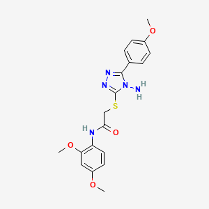 molecular formula C19H21N5O4S B2564410 2-{[4-氨基-5-(4-甲氧基苯基)-4H-1,2,4-三唑-3-基]硫代}-N-(2,4-二甲氧基苯基)乙酰胺 CAS No. 841208-63-7