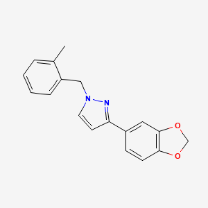 3-(1,3-benzodioxol-5-yl)-1-(2-methylbenzyl)-1H-pyrazole