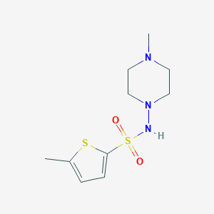 molecular formula C10H17N3O2S2 B256443 5-methyl-N-(4-methylpiperazin-1-yl)thiophene-2-sulfonamide 