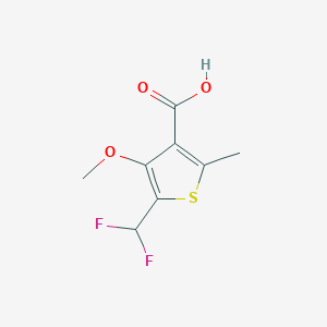 molecular formula C8H8F2O3S B2564434 5-(Difluoromethyl)-4-methoxy-2-methylthiophene-3-carboxylic acid CAS No. 2248409-64-3