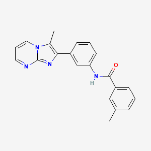molecular formula C21H18N4O B2564435 3-methyl-N-(3-(3-methylimidazo[1,2-a]pyrimidin-2-yl)phenyl)benzamide CAS No. 862811-60-7