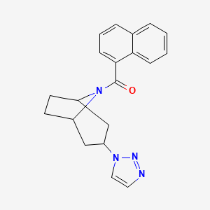 molecular formula C20H20N4O B2564441 8-(naphthalene-1-carbonyl)-3-(1H-1,2,3-triazol-1-yl)-8-azabicyclo[3.2.1]octane CAS No. 2194902-77-5
