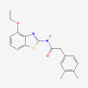 molecular formula C19H20N2O2S B2564443 2-(3,4-dimethylphenyl)-N-(4-ethoxybenzo[d]thiazol-2-yl)acetamide CAS No. 921558-26-1